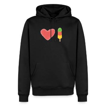 I LOVE Kaktus - Männer Premium Bio Hoodie - Schwarz - Vorne - Nico (187cm)