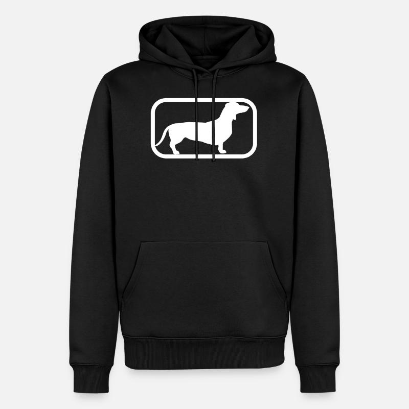 Dackel - Männer Premium Bio Hoodie - Schwarz