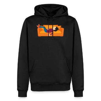 canape sieste dort dormir homme ados garcon - Männer Premium Bio Hoodie - Schwarz - Vorne - Nico (187cm)