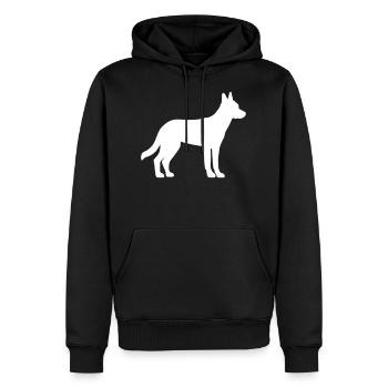Malinois - Männer Premium Bio Hoodie - Schwarz - Vorne - Nico (187cm)