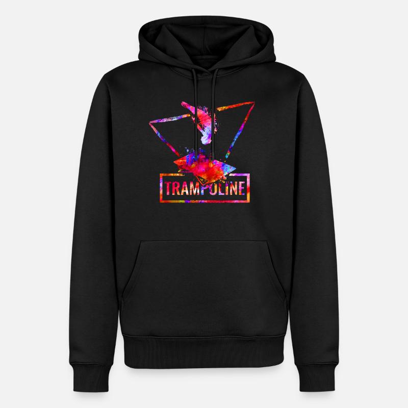 Trampolin - Männer Premium Bio Hoodie - Schwarz