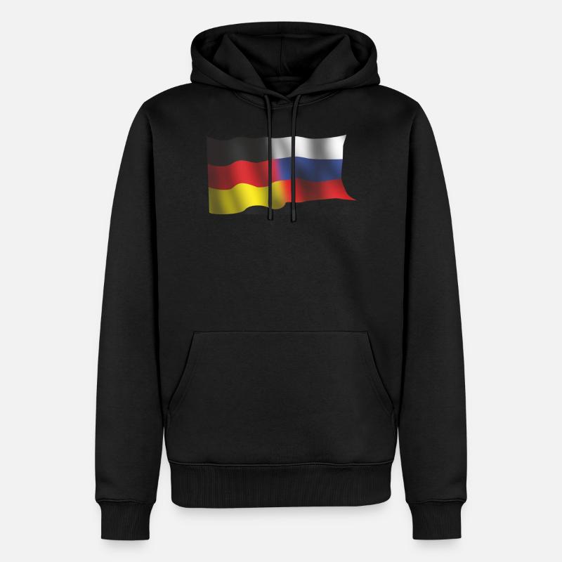 FLOWING RUSSIAN - DRAPEAUX NATIONAUX ALLEMANDS - Sweat à capuche Premium bio Homme - noir