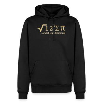 I ate some Pi and it was delicious - Männer Premium Bio Hoodie - Schwarz - Vorne - Nico (187cm)