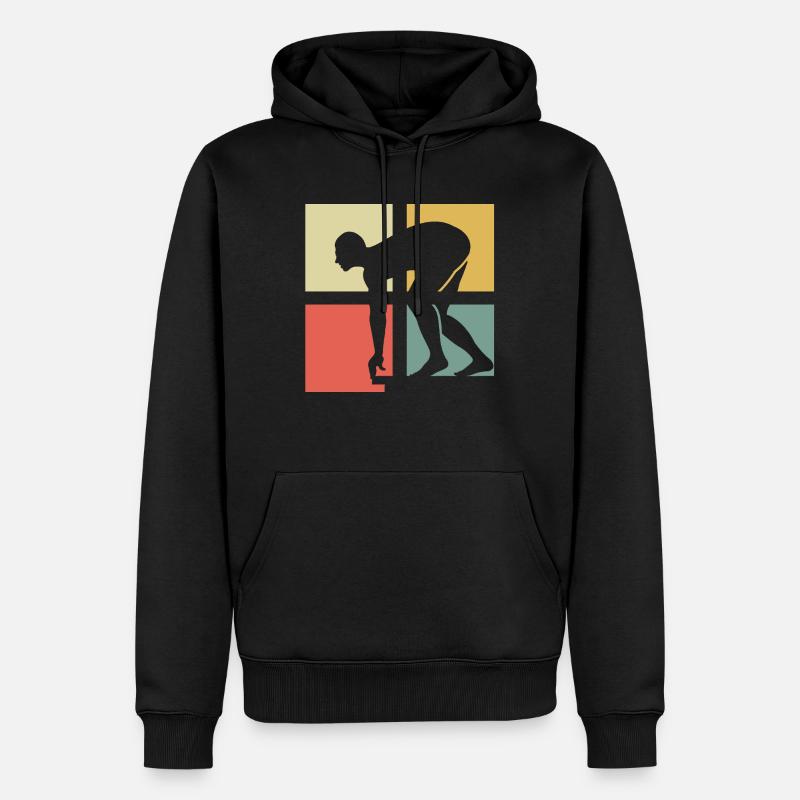 Schwimmer - Männer Premium Bio Hoodie - Schwarz