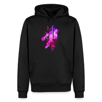 Handball - Männer Premium Bio Hoodie - Schwarz - Vorne - Nico (187cm)