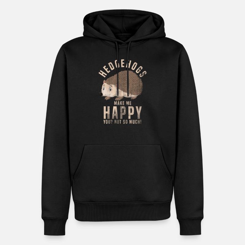 Hérisson - Sweat à capuche Premium bio Homme - noir