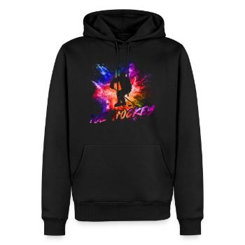 Eishockey - Männer Premium Bio Hoodie - Schwarz - Vorne - Nico (187cm)