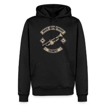 Trompete - Männer Premium Bio Hoodie - Schwarz - Vorne - Nico (187cm)