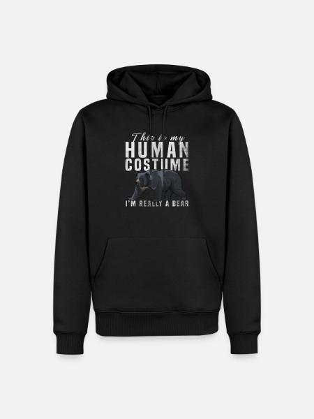 bear - Men’s Premium Organic Hoodie - black