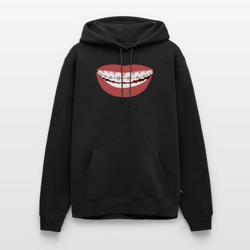 Stahlzähne - Lächeln der Hölle oder Eisen! Männer Premium Bio Hoodie