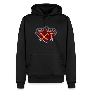 YouTube-Kanal von MyHammers11 - Männer Premium Bio Hoodie - Schwarz - Vorne - Nico (187cm)