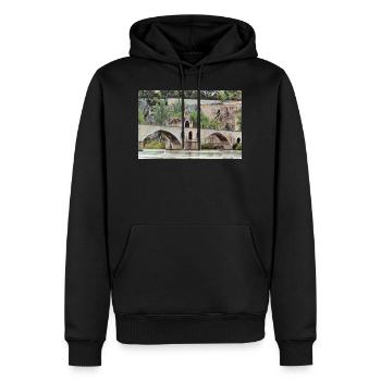 die Brücke von Avignon - Männer Premium Bio Hoodie - Schwarz - Vorne - Nico (187cm)
