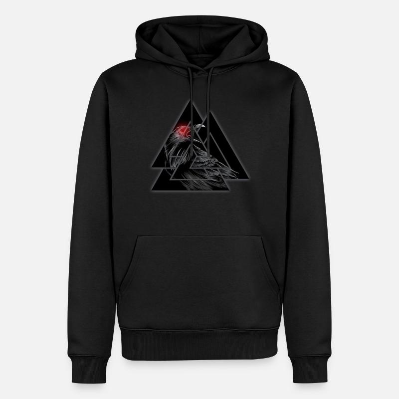 Valknut - Sweat à capuche Premium bio Homme - noir