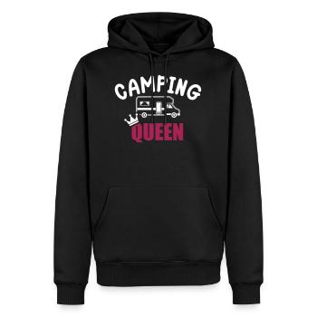 Camping-car - Sweat à capuche Premium bio Homme - noir - Devant - Nico (187cm)