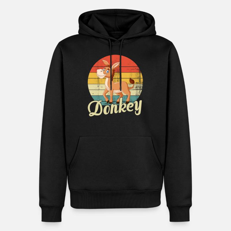 Esel - Männer Premium Bio Hoodie - Schwarz
