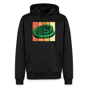 Schlange - Männer Premium Bio Hoodie - Schwarz - Vorne - Nico (187cm)