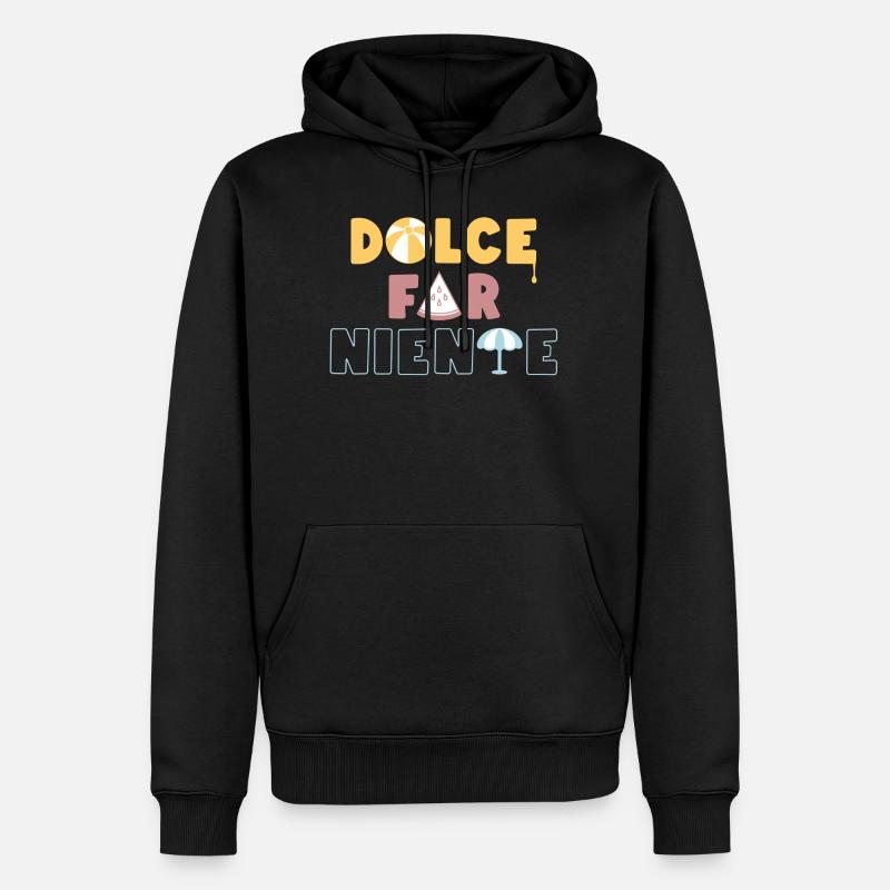 Dolce Far Niente - Sweat à capuche Premium bio Homme - noir