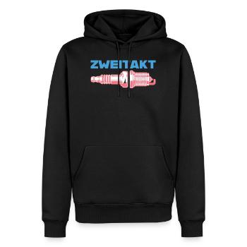 Zweitakt Zündkerze farbig - Männer Premium Bio Hoodie - Schwarz - Vorne - Nico (187cm)