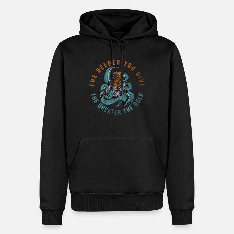 Plongée plongée - Sweat à capuche Premium bio Homme - noir