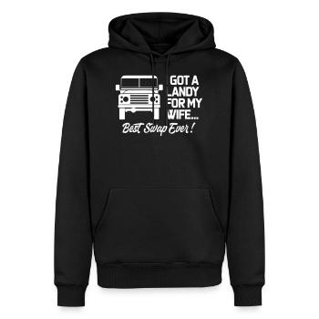 I Got a Landy For My Wife - Sweat à capuche Premium bio Homme - noir - Devant - Nico (187cm)
