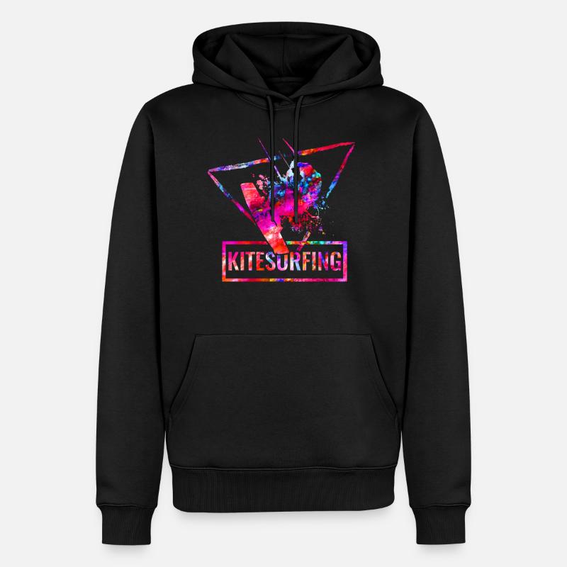 Kite surf - Sweat à capuche Premium bio Homme - noir