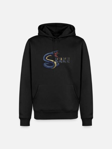 Snake - Men’s Premium Organic Hoodie - black