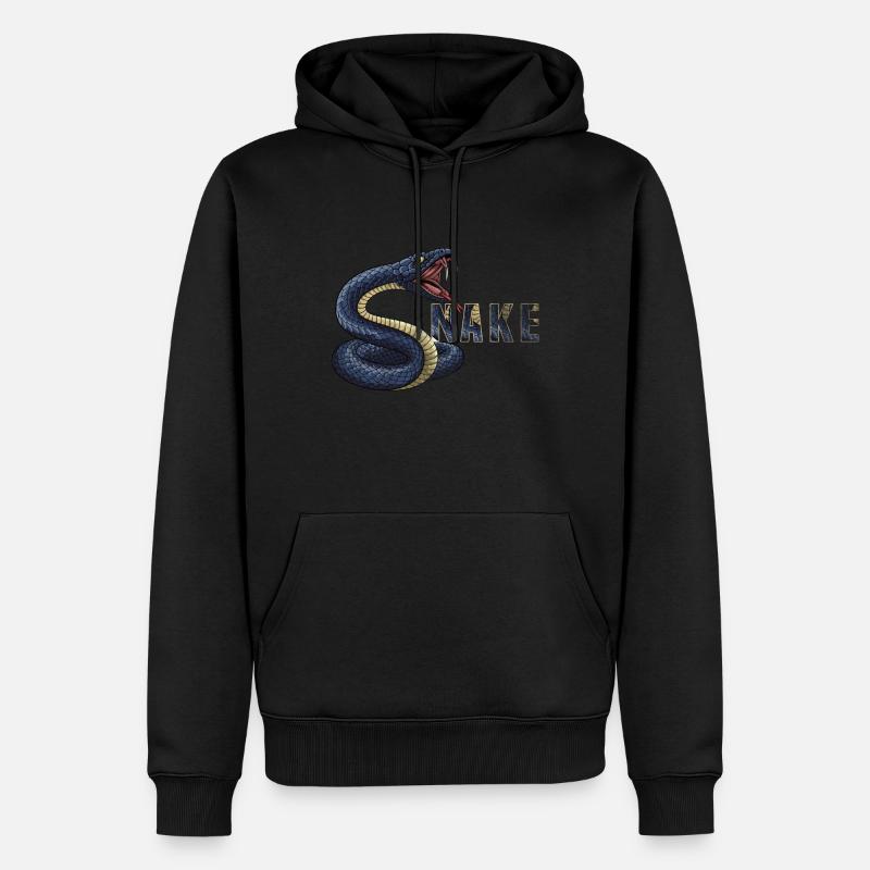 Serpent - Sweat à capuche Premium bio Homme - noir
