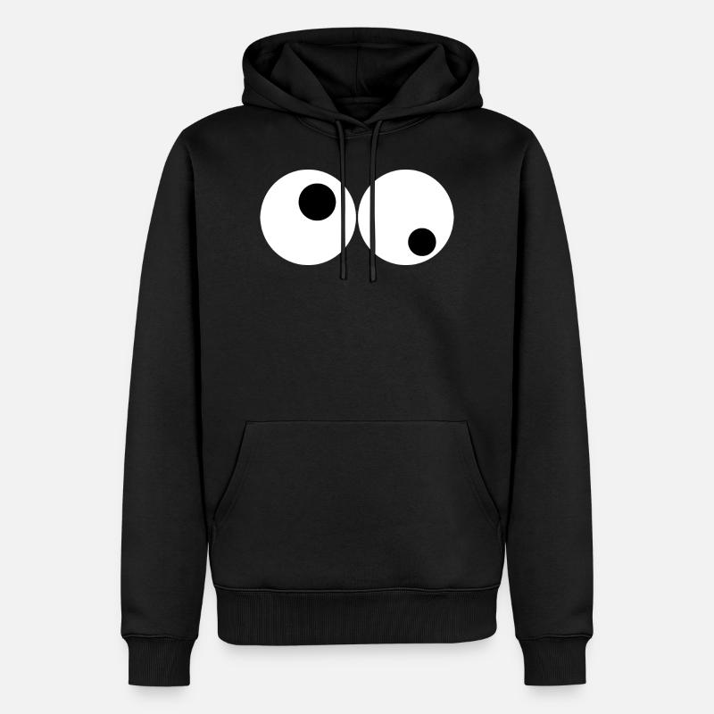 Paire d'yeux Crazy look - Sweat à capuche Premium bio Homme - noir