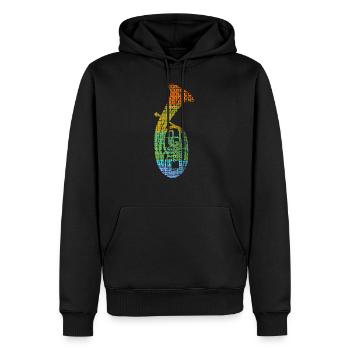 Cor ténor - Sweat à capuche Premium bio Homme - noir - Devant - Nico (187cm)