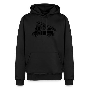 Feuerwehrmann - Männer Premium Bio Hoodie - Schwarz - Vorne - Nico (187cm)