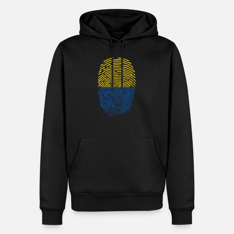 Ukraine - Männer Premium Bio Hoodie - Schwarz