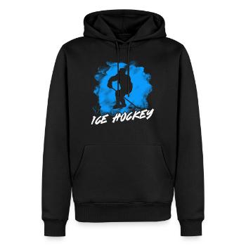 Eishockey - Männer Premium Bio Hoodie - Schwarz - Vorne - Nico (187cm)