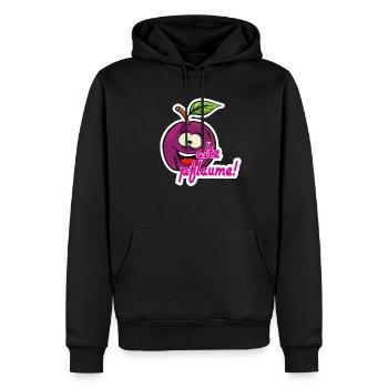 Alte pflaume - Männer Premium Bio Hoodie - Schwarz - Vorne - Nico (187cm)