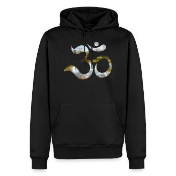 goa autumn - Men’s Premium Organic Hoodie - black - Front - Nico (187cm)