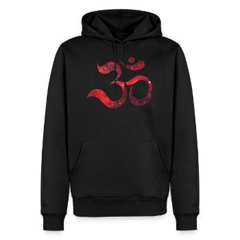 GOA RED - Men’s Premium Organic Hoodie - black - Front - Nico (187cm)