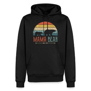 Mama Bear Mother Wife Gift Parents Couples Women - Men’s Premium Organic Hoodie - black - Front - Nico (187cm)