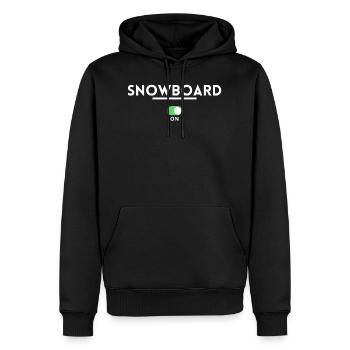Snowboard. Snowboardgeschenk - Männer Premium Bio Hoodie - Schwarz - Vorne - Nico (187cm)