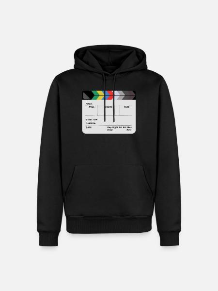 Clapperboard design blank - Men’s Premium Organic Hoodie - black