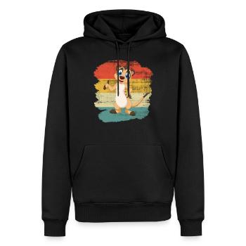 Erdmännchen - Männer Premium Bio Hoodie - Schwarz - Vorne - Nico (187cm)