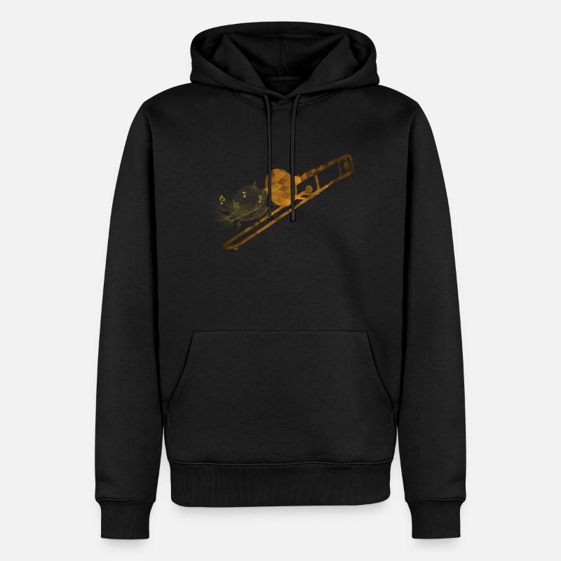 trombone - Sweat à capuche Premium bio Homme - noir
