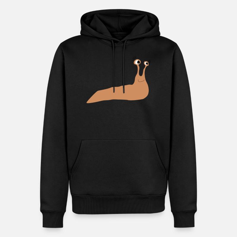 nacktschnecke - Männer Premium Bio Hoodie - Schwarz
