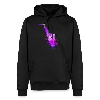 Saxophon - Männer Premium Bio Hoodie - Schwarz - Vorne - Nico (187cm)