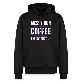 Schere - Männer Premium Bio Hoodie - Schwarz - Vorne - Nico (187cm)