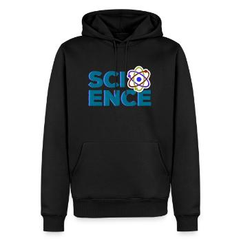 Wissenschaft - Männer Premium Bio Hoodie - Schwarz - Vorne - Nico (187cm)