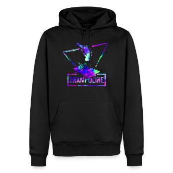 Trampoline - Sweat à capuche Premium bio Homme - noir - Devant - Nico (187cm)