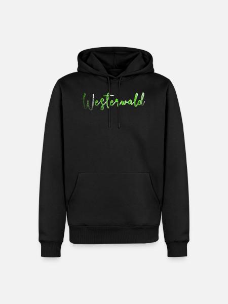 Westerwald Pfalz Geschenkidee Geburtstag Wandern - Männer Premium Bio Hoodie - Schwarz