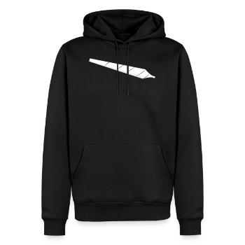 Joint - Männer Premium Bio Hoodie - Schwarz - Vorne - Nico (187cm)