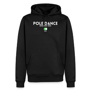 Pole dance. cadeau pole dance - Sweat à capuche Premium bio Homme - noir - Devant - Nico (187cm)