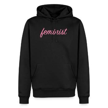 feminist - Sweat à capuche Premium bio Homme - noir - Devant - Nico (187cm)