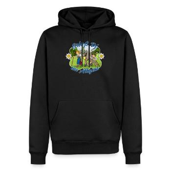 Allgäuer Grüße - Männer Premium Bio Hoodie - Schwarz - Vorne - Nico (187cm)